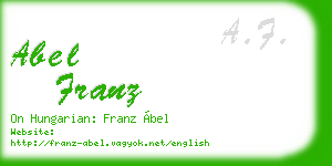 abel franz business card